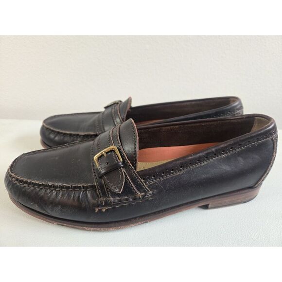 COLE HAAN GRAND OS PINCH HAND SEWN BROWN BUCKLE‎ PENNY LOAFER SHOES MENS 10 - Picture 4 of 11